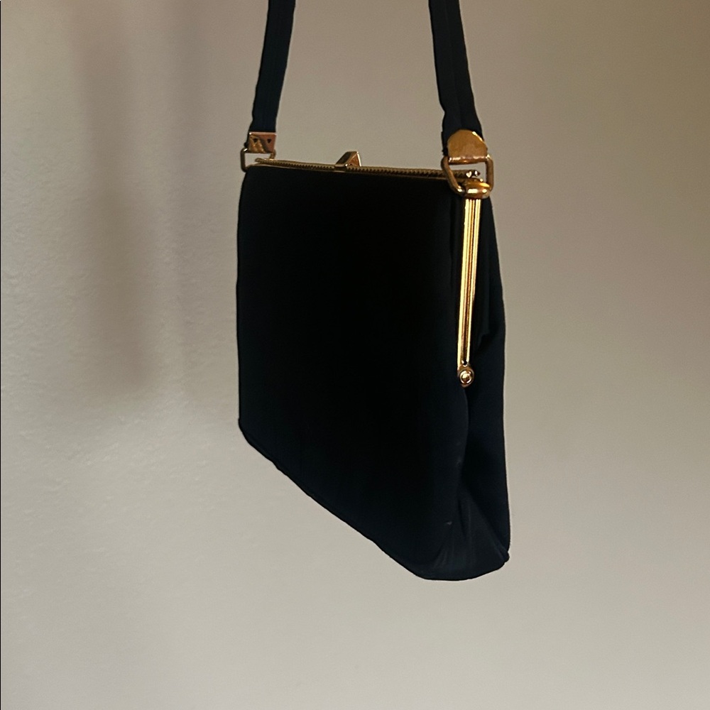 Vintage Coblentz Bag & JR USA Hand Bag Satin Gold Tone Hardware 1940’s & 50’s - Picture 4 of 17